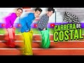 ¡PELEAMOS en CARRERA DE COSTALES y TERMINAMOS HERIDOS! Con YoloAventuras, TheDonato, Barbie y Josué