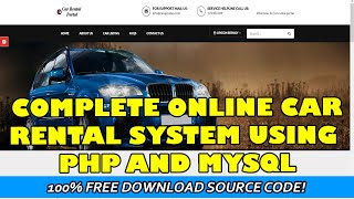 Complete Online Car Rental System using PHP and MySQL | Free Download Source Code screenshot 5