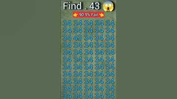 Find odd number 43 ; #shorts #maths #facts #shortvideo #tiktok #viralvideo #squidgame #find