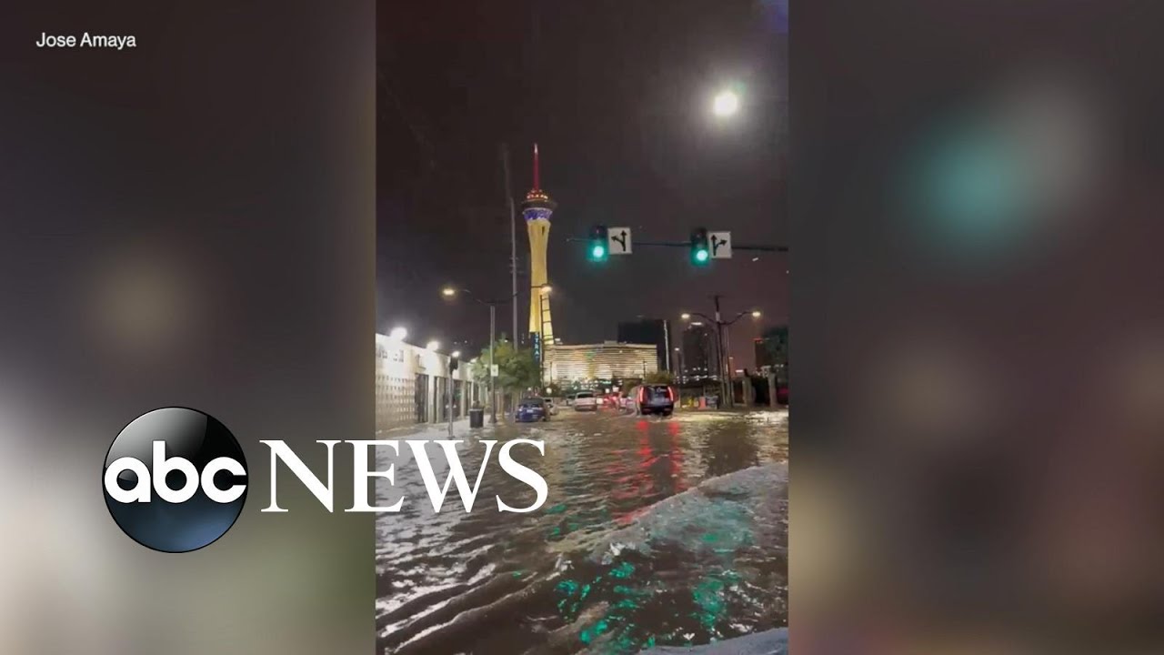 Major rainfall leads to flash flooding in Las Vegas l ABC News