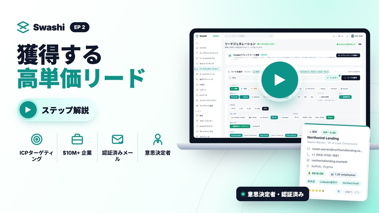Swashiで高単価リードを獲得する方法