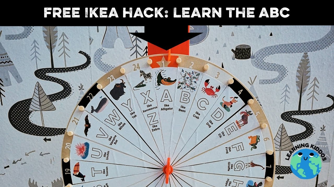 Have fun teaching ABC: IKEA Spinning Wheel hack IKEA Hackers