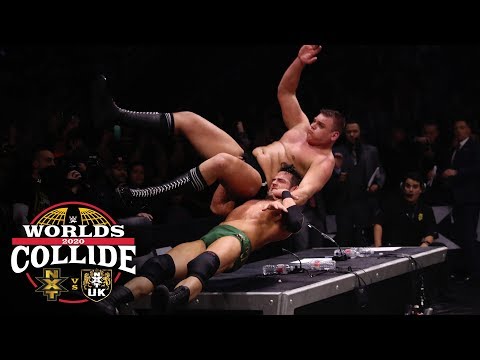 Roderick Strong slams WALTER through the announce table: WWE Worlds Collide, Jan. 25, 2020