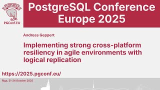 Andreas Geppert: Implementing strong cross-platform resiliency in agile environments with logical r