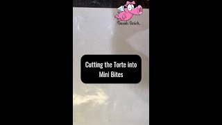 Baking Episode 9: Cutting Organic Gluten Free Chocolate Tortes into Bites 6/8