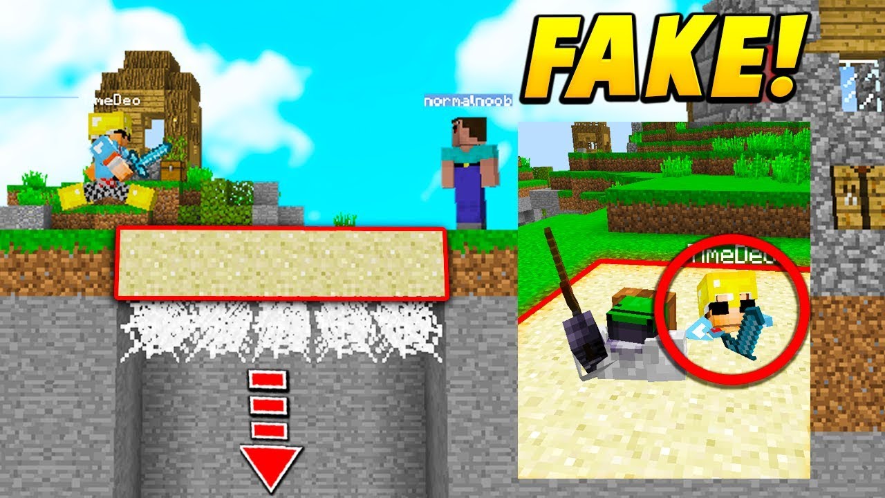 I Created a FAKE Minecraft Sand Trap To Sink Players.. (Minecraft)
