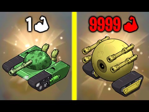 THE MOST POWERFUL LEGENDARY TANK EVOLUTION! Max Level Power & Speed in Merge Tanks! (9999+ Level!)