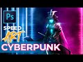 Cyberpunk 2077  samoura  photoshop speed art