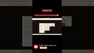 Foldable Paper Card 📄🔥 | Paper Fold Animation | HTML CSS JavaScript