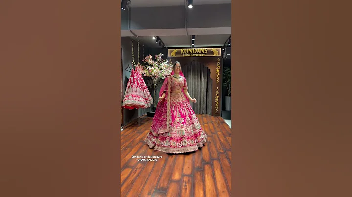 From Kundans bridal couture Chandni chowk Delhi best bridal lehenga collection ❤️#wedding #lehenga