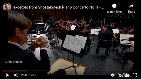 excerpts from Shostakovich Piano Concerto No.  1 -...