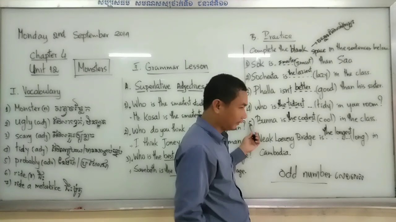 Monsters-English lesson-EcoRoad Program-Hut Veasna-part 114