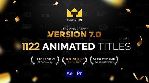 TypoKing | Title Animation - Kinetic Typography Text (Best After Effects Projects)
