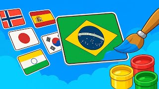 World Flags: Color Puzzle 🌍🧠 | Test Your Memory & Paint Every Flag! - 14 screenshot 5