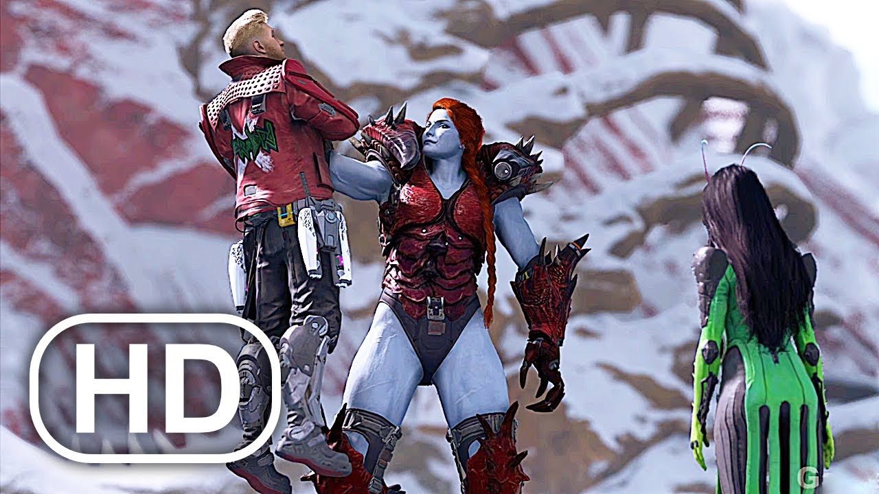 Lady Hellbender Breaks Star Lord Neck Almost Scene - Marvel's Guardians Of The Galaxy