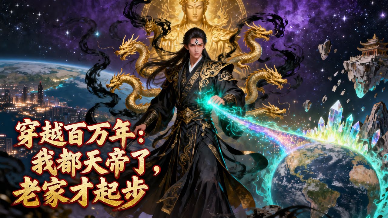 《穿越百萬年：我都天帝了，老家才起步》從地球孤兒到混沌界至尊，我突破天帝瞬間感應到老家靈氣剛復甦，而我的血脈後代正在被各方勢力當軟柿子捏？#小說推荐#玄幻#修仙#漫畫解說#故事#有聲小說