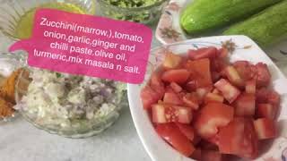 How to make zucchini (marrow)اسهل والذ طريقة لعمل ايدام كوسا