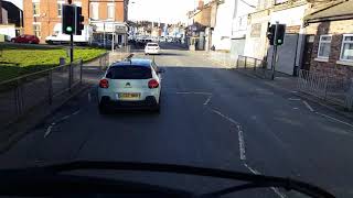 This idiot thinks it's ok to drive past a queue of traffic to get to the front