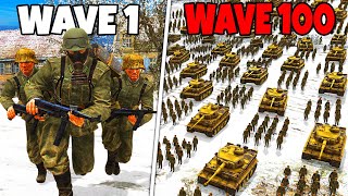 Can German Army Survive 100 WAVES of US ARMY INVASION?! - Gates of Hell: New Update