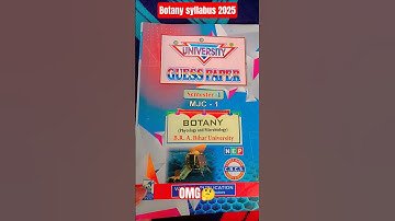 Bsc 1st year 1st semester syllabus 2025 #bsc 1st semester 1st year botany syllabus #bscbotany #bsc