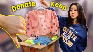 Fiance Decides to KEEP or DONATE My Clothes (PACKING VLOG)