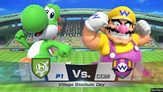 Mario Sports Superstars - Yoshi/Mario Vs. Wario/Bowser Jr.