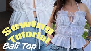 Bali Top Sewing Tutorial /Beginners Sewing Pattern Included PDF