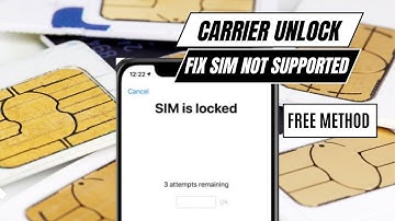 SIM Not Supported Unlock Phone Carrier Free For International Use