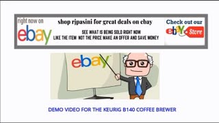 Demo video for the Keurig B140 coffee maker for 2 12 2020