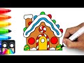 How To Draw a Gingerbread House