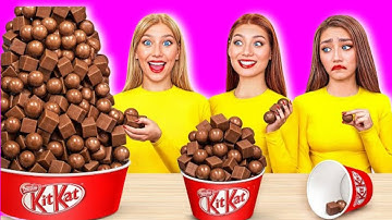 Big, Medium and small Plate challenge | funny  food hacks by Multi Do smil