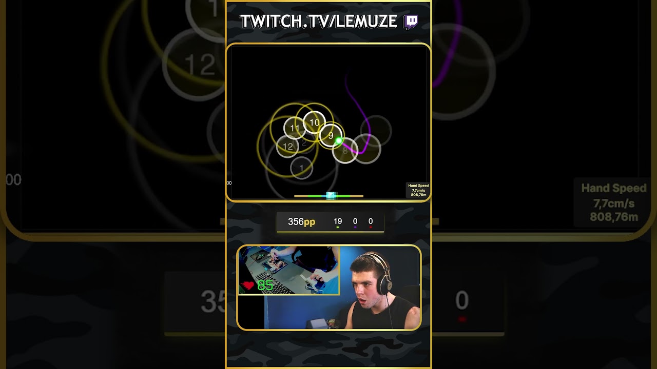 та карта osu, на которой ты даешь 1 попытку в конце...