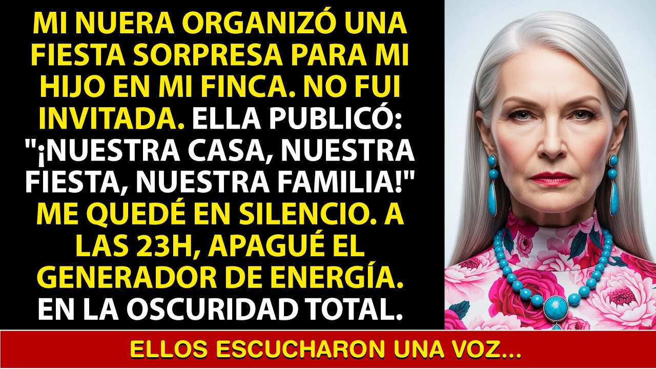 Mi Nuera Me Excluyó De La Fiesta De Mi Hijo, En Mi Propia Hacienda. Lo Que Hice Borró Su Sonrisa…