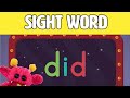 Did  lets learn the sight word did with hubble the alien  nimalz kidz songs and fun