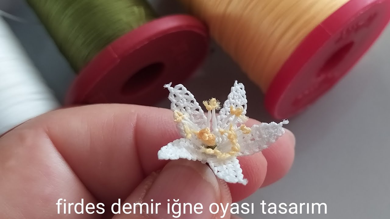 785- YEPYENİ TASARIM İĞNE OYASI LİMON ÇİÇEĞİ ANLATIMLI YAPILIŞI