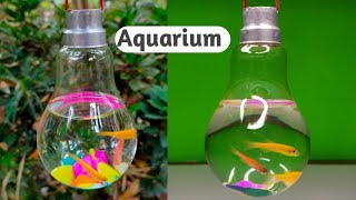 Aquarium with Bulb | How To Make Aquarium Light Bulb Simple DIY