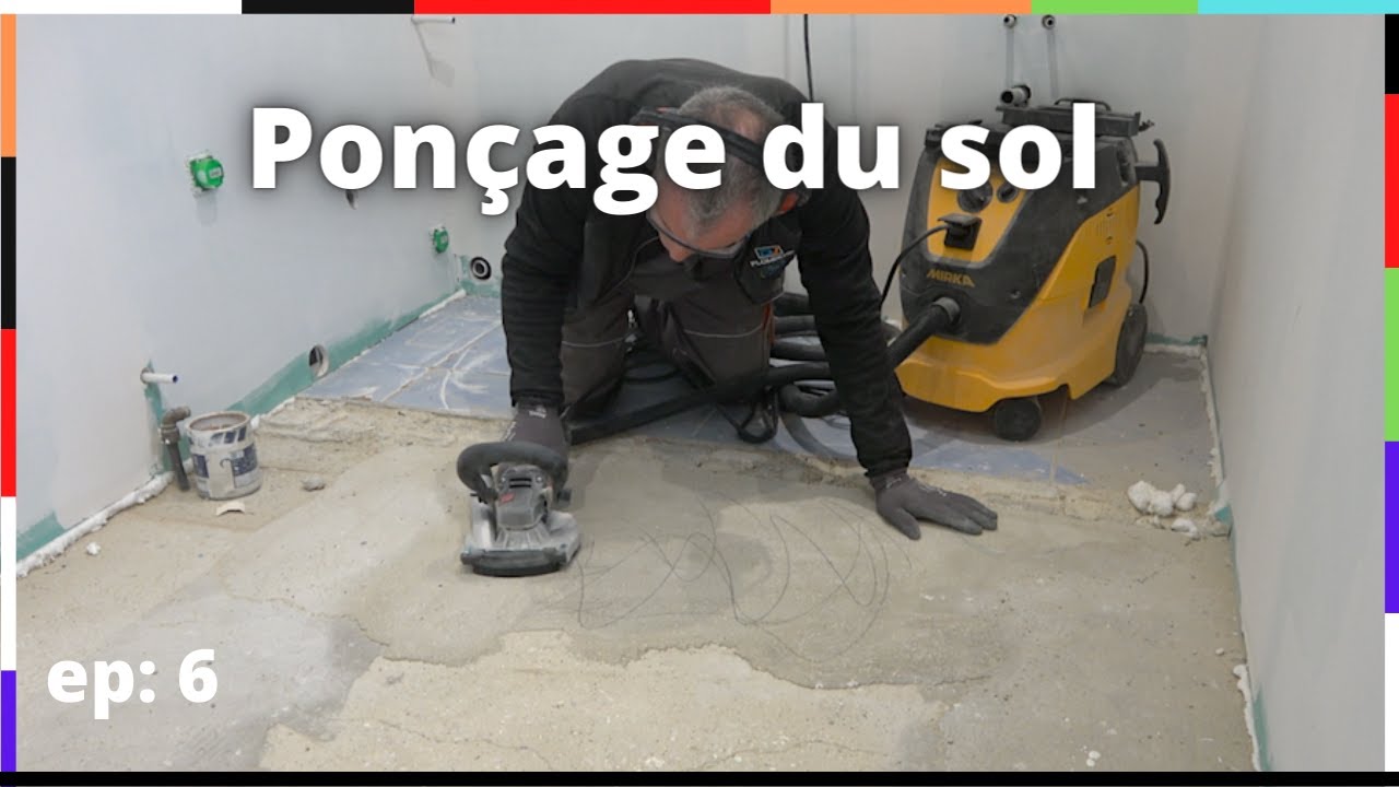 Ponçage du sol en béton avant le ragréage. YouTube — free download