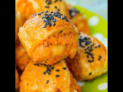 Chicken and Bacon Puff Pastry Rolls