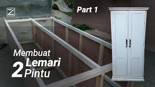 Membuat Lemari pakaian dari Triplek | lemari minimalis 2 pintu | PART 1