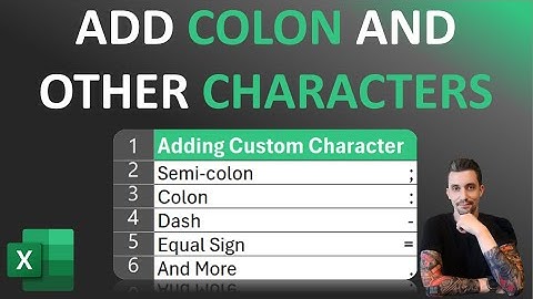 Excel Tips - Add Colon and Other Characters Right Aligned | Easy