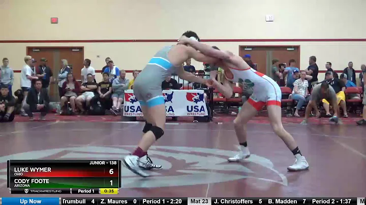 Junior 138 Luke Wymer Ohio Vs Cody Foote Arizona