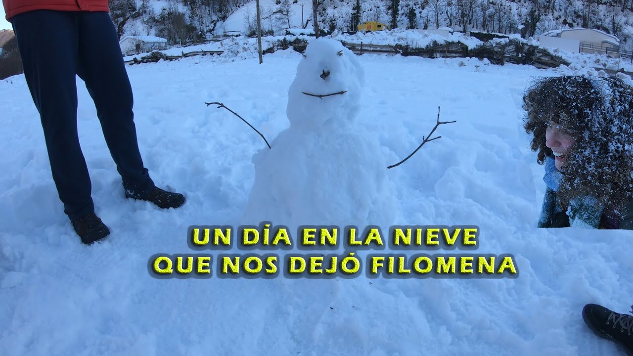 Un día en la nieve que nos dejó Filomena (Felechosa - Asturias)