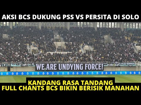 MERINDING!! AKSI BCS DUKUNG PSS VS PERSITA! FULL CHANTS BCS BIKIN BERISIK STADION MANAHAN SOLO