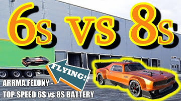 ARRMA FELONY TOP SPEED - 6s VS 8s - Can it break 100 mph? (160 kph)
