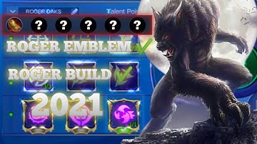 ROGER EMBLEM AND BUILD SET 2021 | MOBILE LEGEND