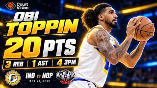 Obi Toppin - 20 Points, 1 Assist, 3 Rebounds vs Pelicans - 2026-27 Regular Season