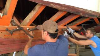 Steam bending planks on Mr. Jim