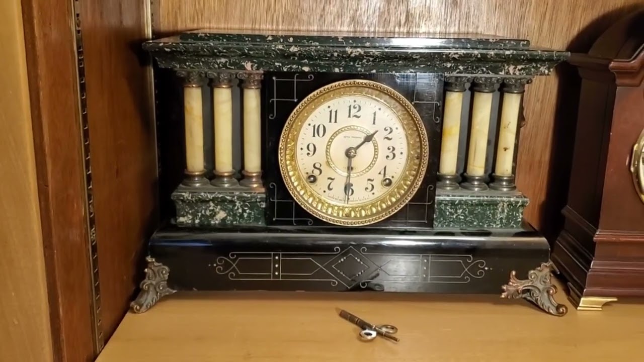 Seth Thomas Adamantine Mantel Clock (1906) - YouTube