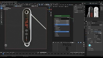 Thermometer 3D modeling and texturing time lapse video | Blender 3d
