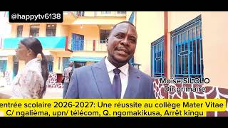Kinshasa: Moments inoubliables de la rentrée scolaire 2026-2027 au Collège Mater Vitae
